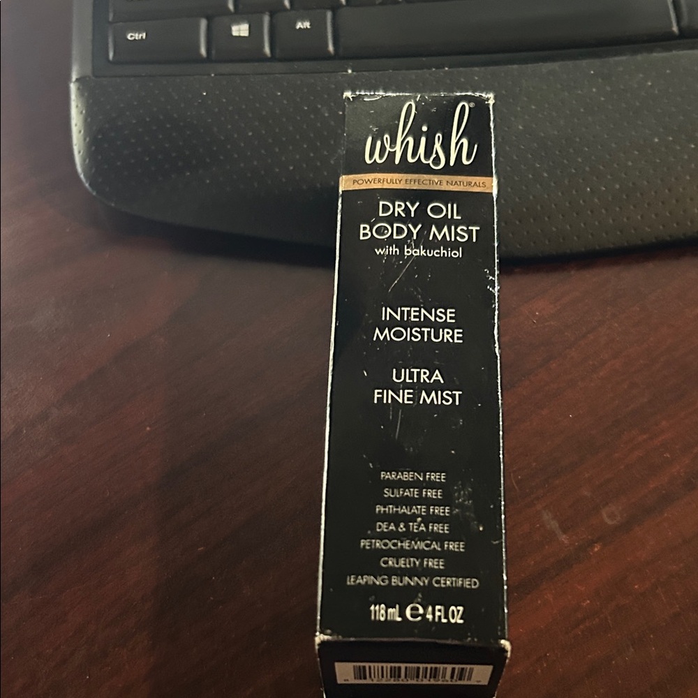 Whish Black Dry Oil Body Mist with Bakuchiol